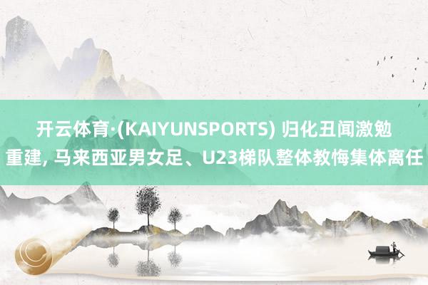 开云体育·(KAIYUNSPORTS) 归化丑闻激勉重建, 马来西亚男女足、U23梯队整体教悔集体离任